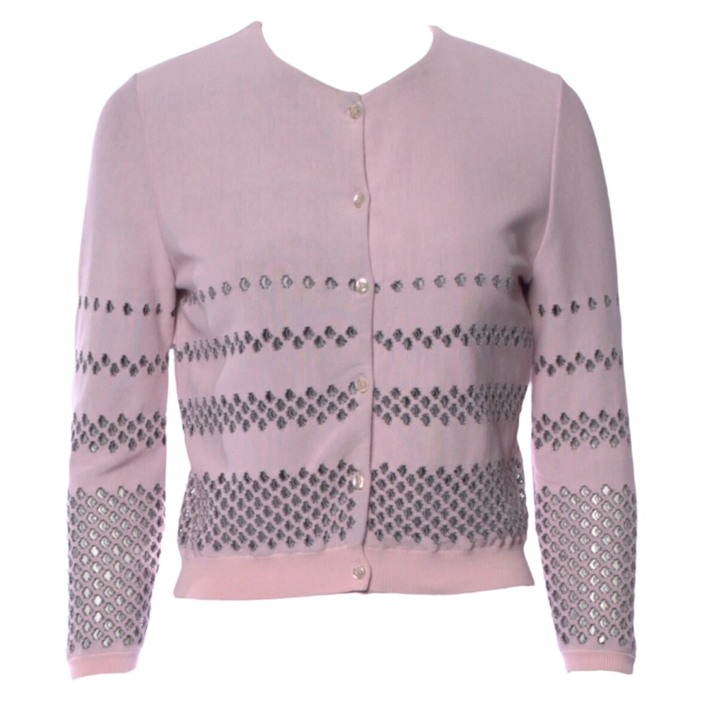 Christian Dior Paris Cutout Cardigan, Cruise 2014 Collection By Raf Simons, Sz 6